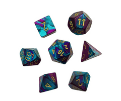 MINI GEMINI 7-DIE SET PURPLE-TEAL/GOLD